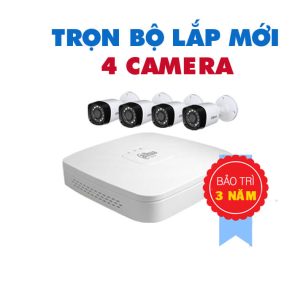 TRỌN BỘ 4 CAMERA DAHUA HD 1.0 MEGAPIXEL
