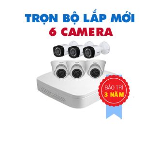 TRỌN BỘ 6 CAMERA DAHUA HD 1.0 MEGAPIXEL