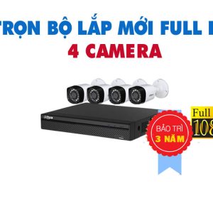 TRỌN BỘ 4 CAMERA DAHUA HD 2.0 MEGAPIXEL