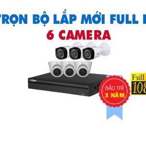TRỌN BỘ 6 CAMERA DAHUA HD 2.0 MEGAPIXEL