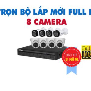 TRỌN BỘ 8 CAMERA DAHUA HD 2.0 MEGAPIXEL