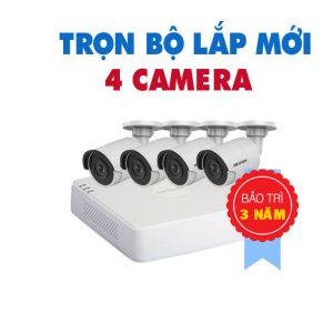 TRỌN BỘ 4 CAMERA HIK HD 1.0 MEGAPIXEL