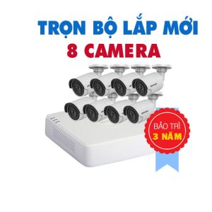 TRỌN BỘ 8 CAMERA HIK HD 1.0 MEGAPIXEL