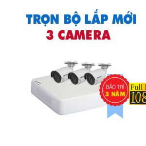 TRỌN BỘ 3 CAMERA HIK HD 2.0 MEGAPIXEL