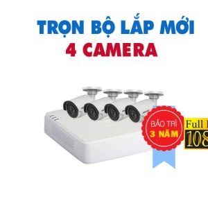 TRỌN BỘ 4 CAMERA HIK HD 2.0 MEGAPIXEL