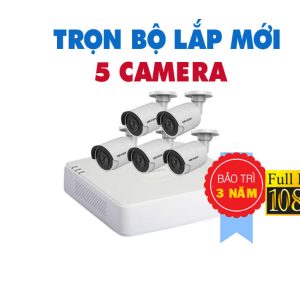 TRỌN BỘ 5 CAMERA HIK HD 2.0 MEGAPIXEL
