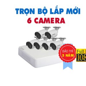 TRỌN BỘ 6 CAMERA HIK HD 2.0 MEGAPIXEL