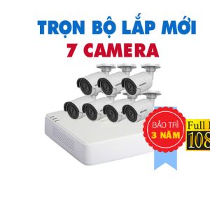 TRỌN BỘ 7 CAMERA HIK HD 2.0 MEGAPIXEL