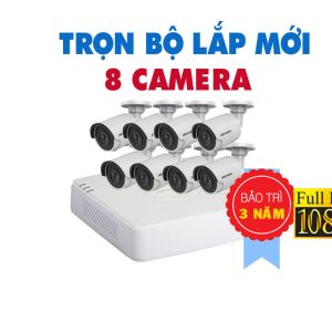 TRỌN BỘ 8 CAMERA HIK HD 2.0 MEGAPIXEL